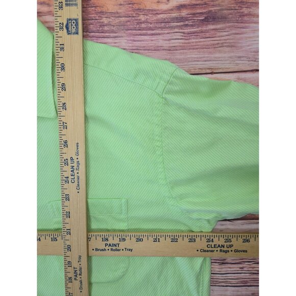 Burberry London Mens Lime Green Striped Dress Shirt 16L USA - Picture 7 of 7